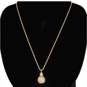 ✨ Stunning Christian Dior Vintage Gold Crystal Ball Necklace ✨